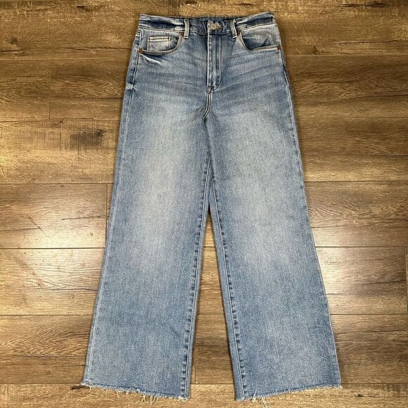Blank NYC Women’s Size 28 The Chrystie High Rise Cropped Wide Leg Jeans Blue - Picture 1 of 10
